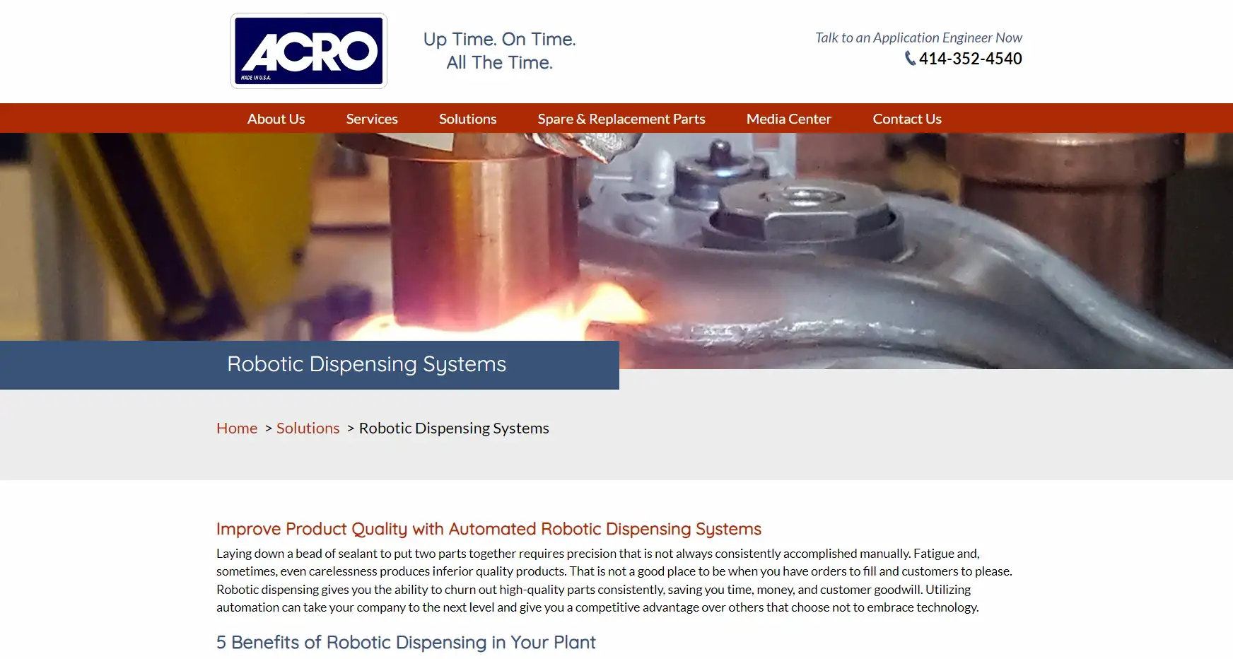 ACRO site before redesign